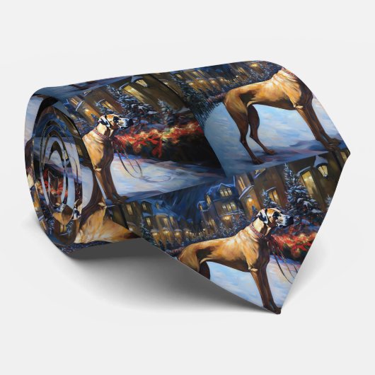 Cravate Saison de Noël de Rhodesian Ridgeback (Roulé)