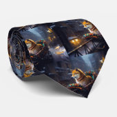 Cravate Saison de Noël de Shiba Inu (Roulé)