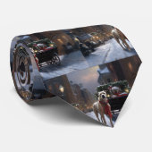 Cravate Saison de Noël du American Staffordshire (Roulé)