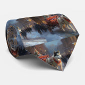 Cravate Saison de Noël du Malamute de l'Alaska (Roulé)