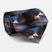 Cravate Saison Festive de Noël Bull Terrier (Roulé)