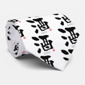 Cravate Sake KANJI (Roulé)