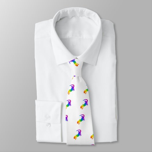 Cravate Salamandre striée arc-en-ciel (Attaché)