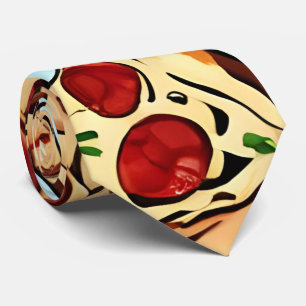Cravate salée en tranche de pizza - Cravate amusan