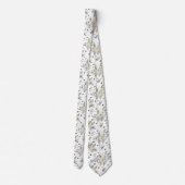 Cravate Salles Mariage blanc  Floral Motif Bouquet (Dos)