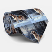 Cravate Saluki Laisser neiger Noël (Roulé)