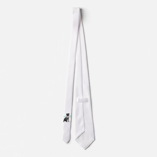 Cravate Salutations d'anniversaire de Labrador Retriever (Dos)