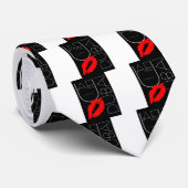 Cravate Salutations de Dubai UAE Red Lipstick Kiss (Roulé)