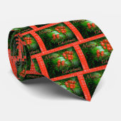 Cravate Salutations de Noël de Holly Berries (Roulé)