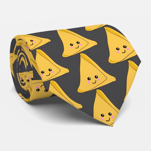 Cravate Samosa Desi Indian Food Pattern (Roulé)