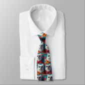 Cravate Samoyed avec Roses de coeur Saint Valentin (Attaché)