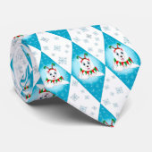 Cravate Samoyed Winter Holiday Diamond Motif (Roulé)