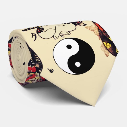 CRAVATE SAMURAI CHAUSSURES EN SKULL, SKELETON, TATOS BOUTT (Roulé)