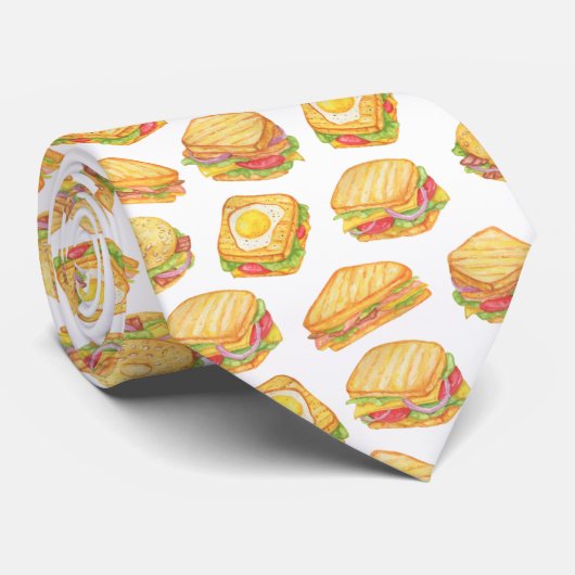 Cravate sandwich cool carrelé motif (Roulé)