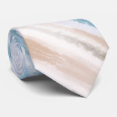 Cravate Sandy Beach Ocean Waves Aquarelle Abstraite (Roulé)