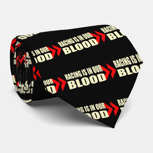 Cravate Sang de course (Roulé)