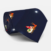 Cravate Santa Claus and Rudolph on a Test Ride (Roulé)