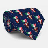 Cravate Santa Claus With Flag Of Italy (Roulé)