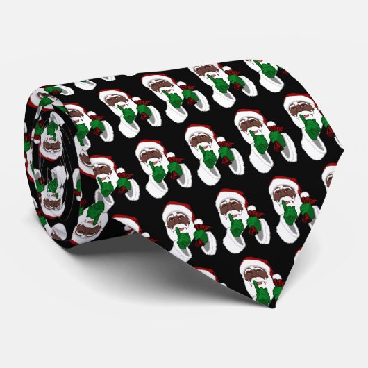 Cravate Santa Clause d'Afrique Noël Père Noël Neck (Roulé)