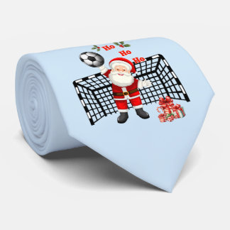 Cravate Santa Soccer Christmas Soccer Personalized