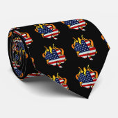 Cravate Sapeurs-pompiers américains irlandais (Roulé)