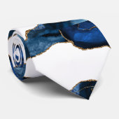 Cravate Saphir Agate avec Veines d'Or (Roulé)
