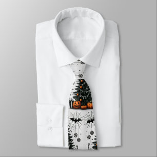 Cravate Sapin de citrouille de vacances