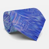 Cravate Sapphire Blue Scribbled Texture (Roulé)