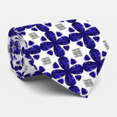 Cravate Sapphire Diamond Art, Bleu (Roulé)
