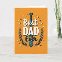 Cravate sarcelle Carte Meilleur Papa Jamais