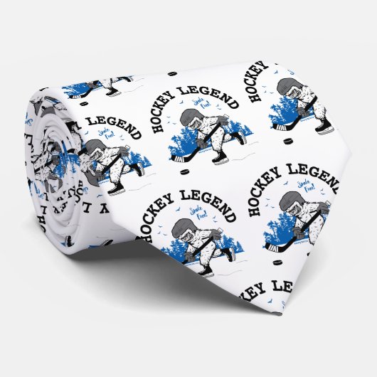 Cravate Sasquatch Hockey Legend Bigfoot Neck Tie (Roulé)