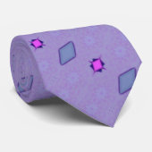 Cravate Satin cool de diamants pourpres (Roulé)