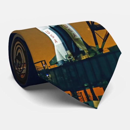 Cravate Saturn V Space Rocket Lancement photo NASA (Roulé)