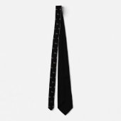 Cravate Saucisson Teckel Chien Monogramme Initiales Noir (Dos)