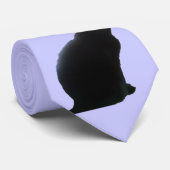 Cravate Saule le chat noir (Roulé)