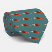 Cravate Saumon Sockeye en rouge (Roulé)