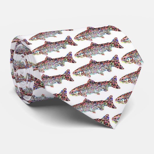 Cravate saumonée phycodelic d'Alaska sauvage de (Roulé)