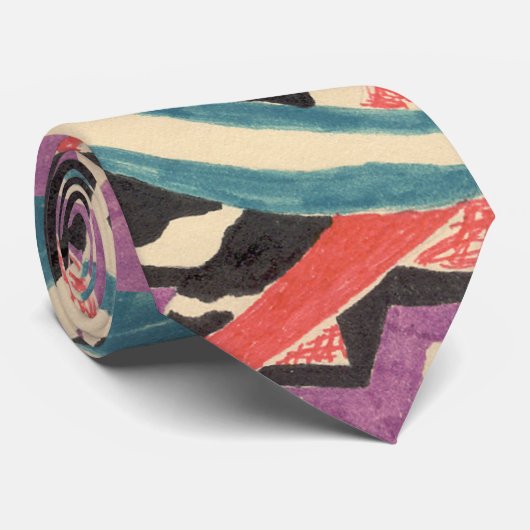 Cravate Sauvage, abstrait original (Roulé)