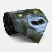 Cravate sauvage d'art d'Oeil-Silverback (Roulé)