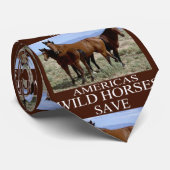 Cravate Sauvez les chevaux sauvages (Roulé)