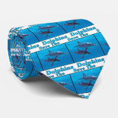 Cravate Sauvez les dauphins (Roulé)