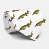 Cravate Sauvez les esturgeons ! (Roulé)