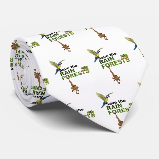 Cravate Sauvez les forêts tropicales (Roulé)