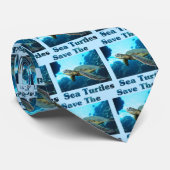 Cravate Sauvez les tortues de mer (Roulé)