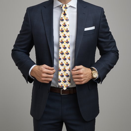 Cravate Save A Turkey Eat Pie Funny Happy Thanksgiving