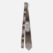 Cravate Sawtooth Bord Concentré Terre Tone Art Abstrait (Dos)