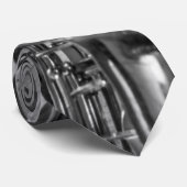 Cravate Saxophone noir et blanc de tenor (Roulé)