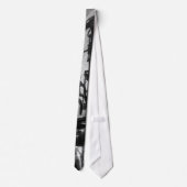 Cravate Saxophone noir et blanc de tenor (Dos)