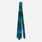 Cravate Scales Dragon Turquoise et Parties scintillant cha (Devant)