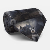 Cravate Scandale d'Halloween Schnauzer Miniature (Roulé)